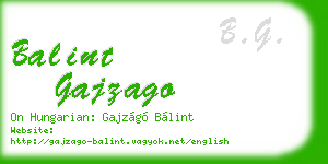 balint gajzago business card